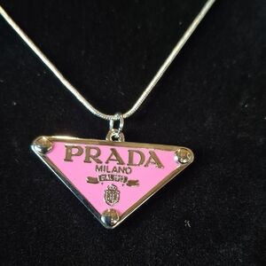 Upcycled Light Pink and Silver Necklace #78